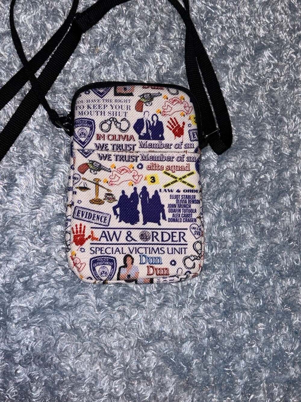 Law & Order SVU Special Victims Unit Theme Crossbody Cell Phone Purse - Picture 4 of 5